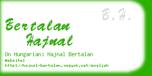 bertalan hajnal business card